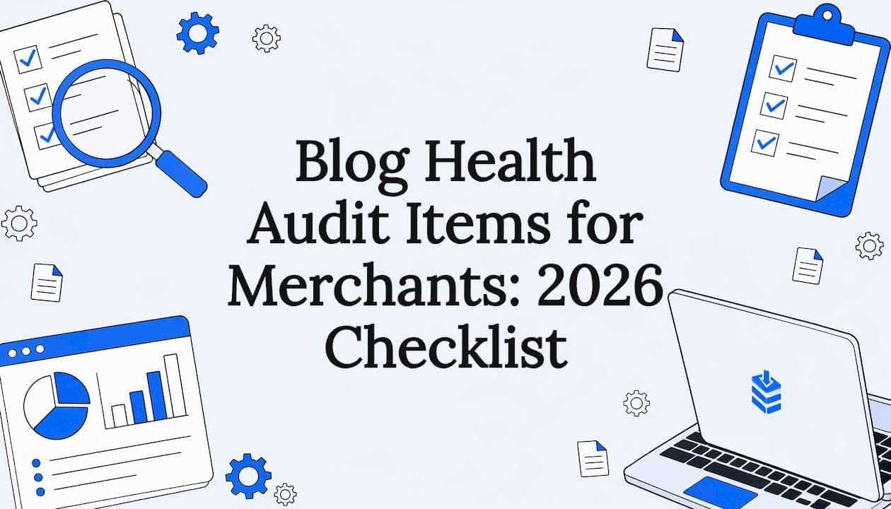 Blog Health Audit Items for Merchants: 2026 Checklist