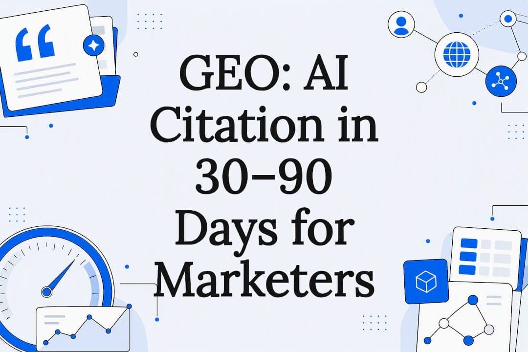 GEO: AI Citation in 30–90 Days for Marketers