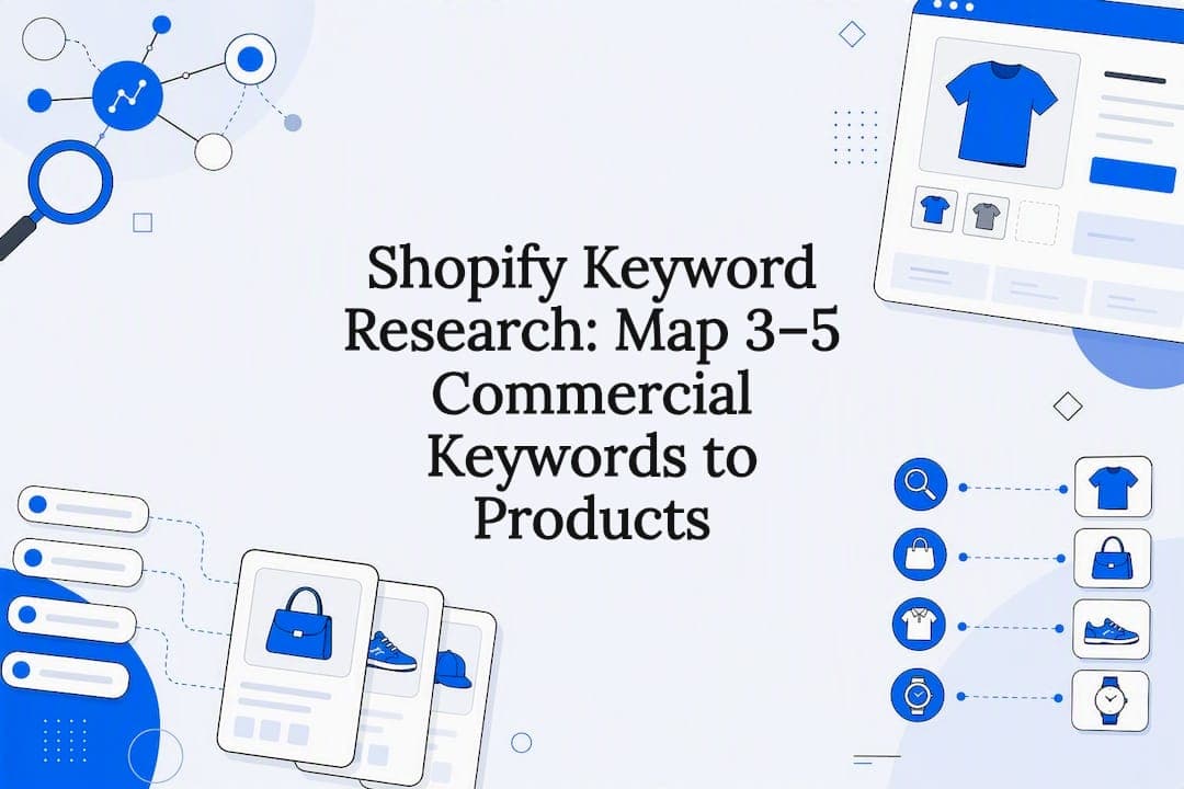 Shopify Keyword Research: Map 3–5 Commercial Keywords to Products