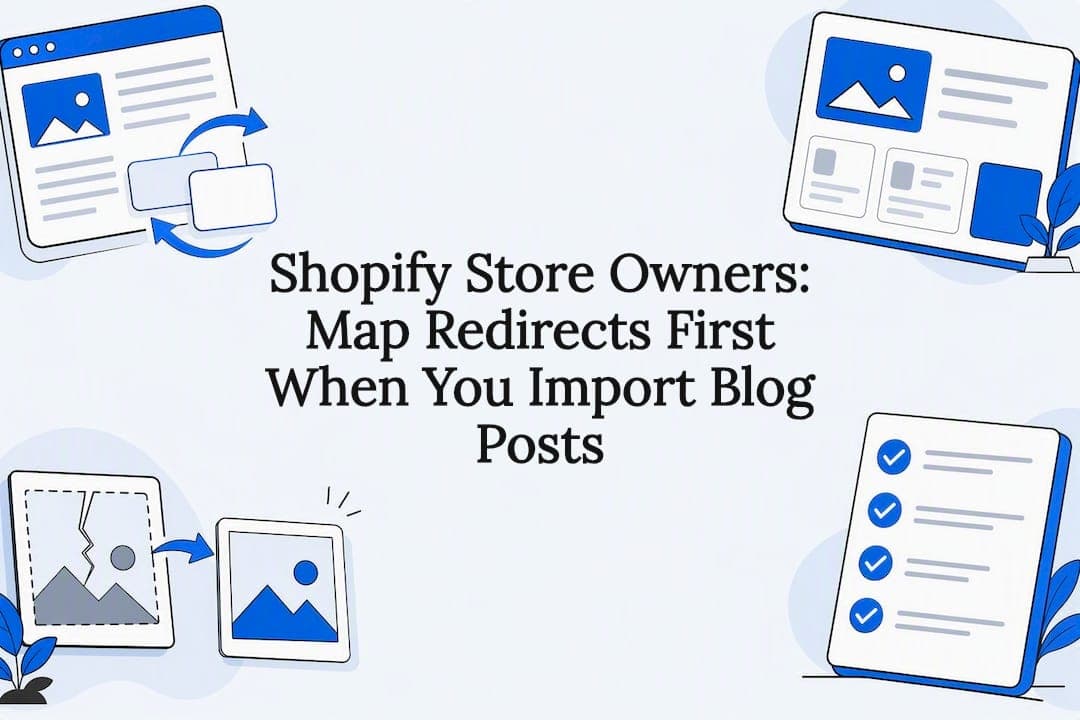 Shopify Store Owners: Map Redirects First When You Import Blog Posts