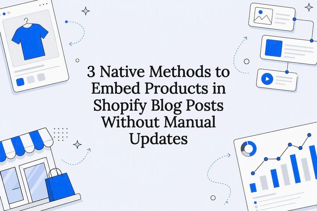 3 Native Methods to Embed Products in Shopify Blog Posts Without Manual Updates